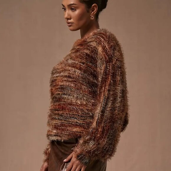 Mixed Brown Oversized Sweater - Picture 3 of 5